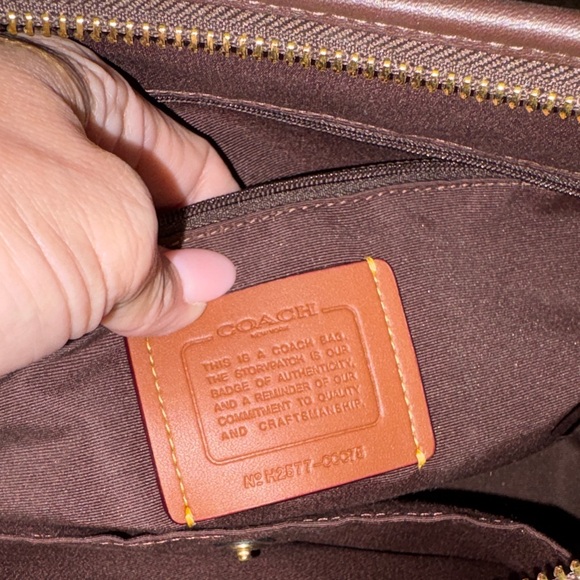 Coach Laurel Rich Brown Suede Shoulder Bag - Picture 3 of 5